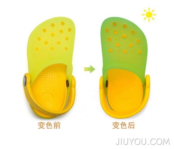 感光印花 光变鞋子